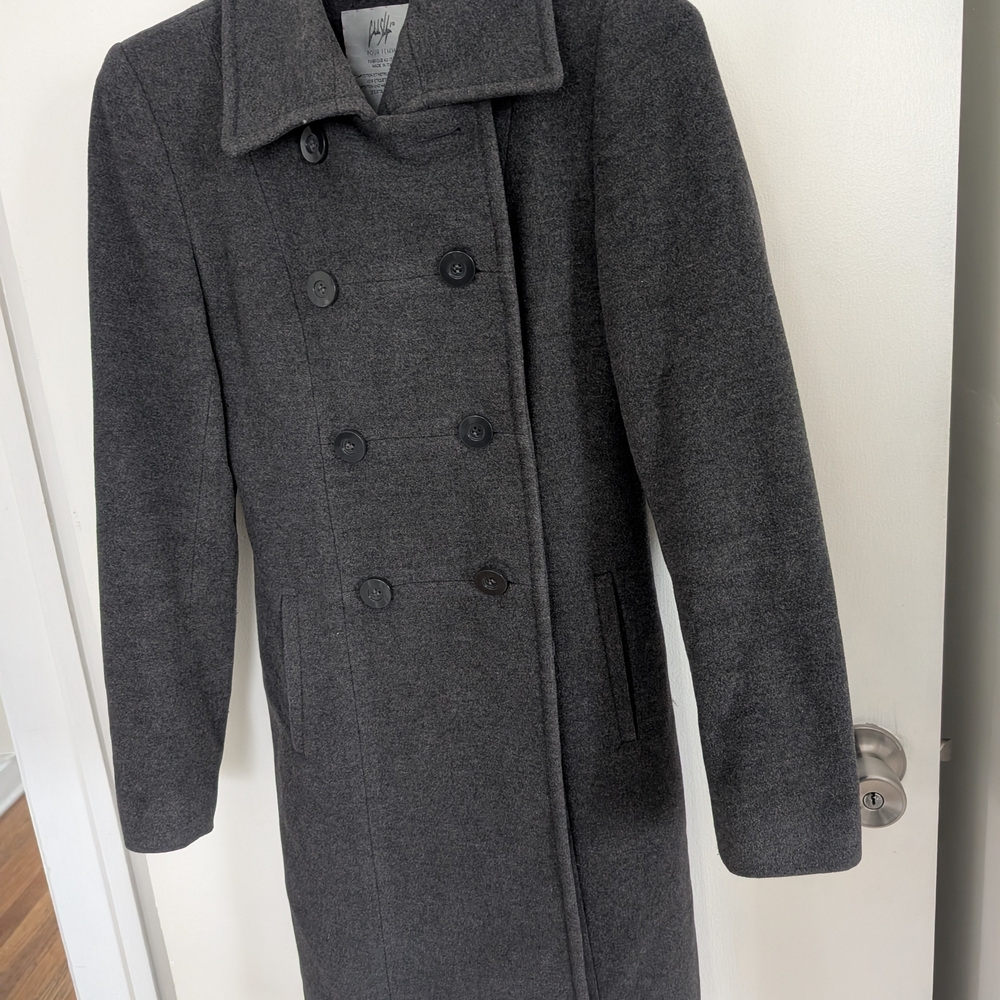 Double-Breasted Gray Coat